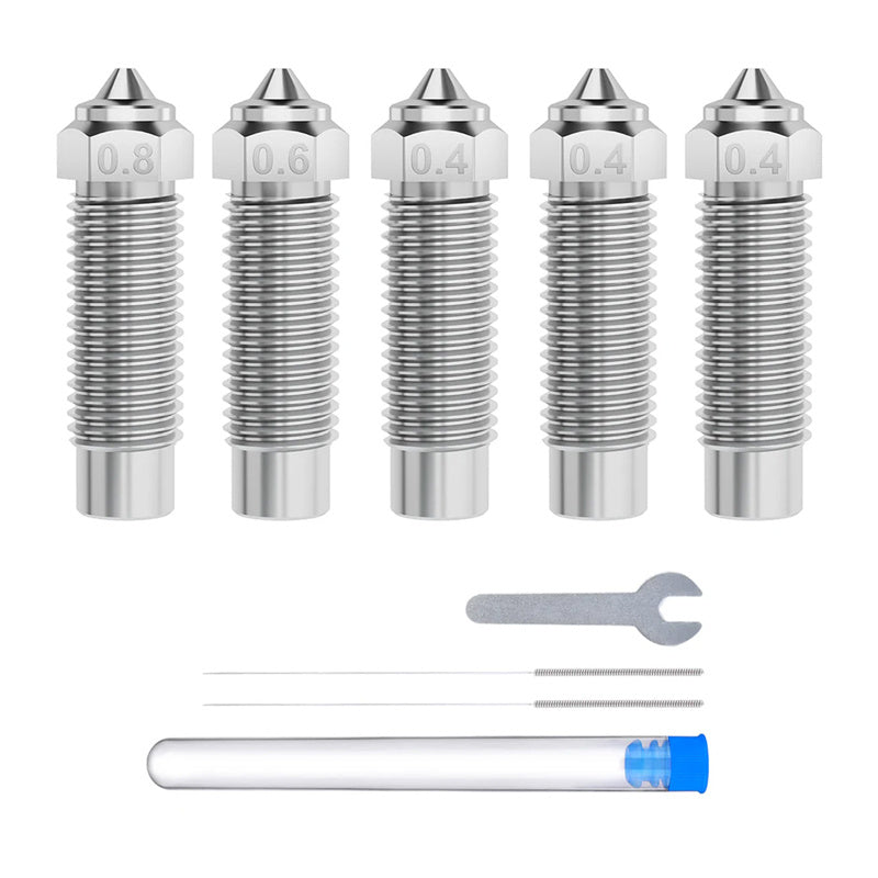 ELEGOO Neptune 4 Plus / 4 Max Hårdet stål Dysset (0,4 mm x3, 0,6 mm x1, 0,8 mm x1)