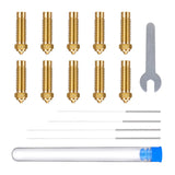 ELEGOO Neptune 4 Plus / 4 Max Brass Nozzle Set (0,4 mm x4, 0,6 mm x2, 0,8 mm x2, 1,0 mm x2)