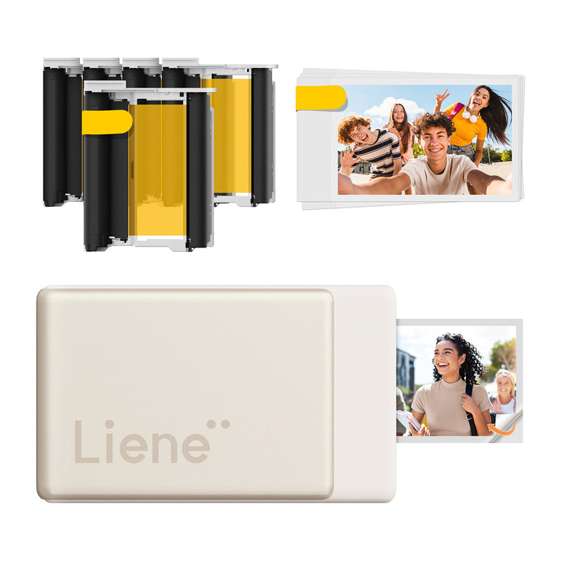 Liene Pearl N200 Pro 2x3" Portable Photo Printer Kit (Guld)