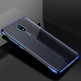 Clear Color Case Gel TPU Galvaniseret ramme Cover til Xiaomi Redmi 8A blå