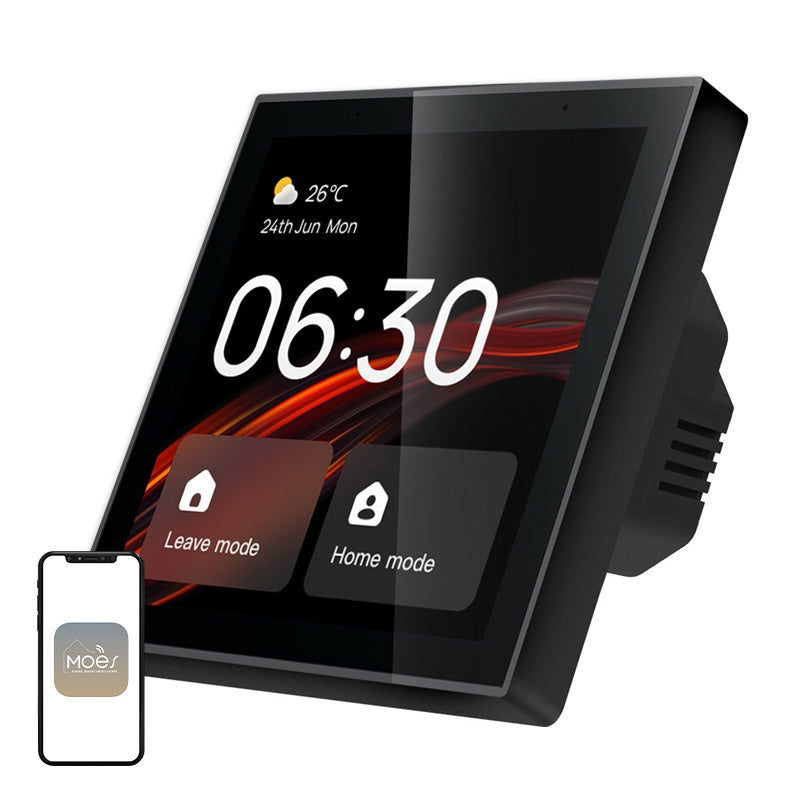MOES CCP-TY-LN Wi-Fi/ZigBee Kontrolpanel med 4" LCD-skærm