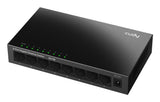 Cudy GS108 netværksswitch Ikke administreret Gigabit Ethernet (10/100/1000) Sort