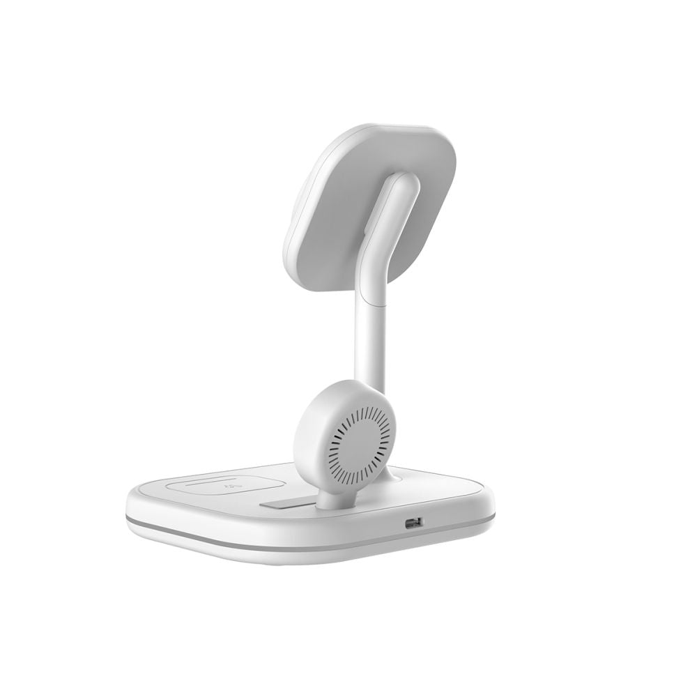 Tech Protect Qi15 W A27 3 I 1 Magnetisk Magsafe Trådløs Oplader Hvid