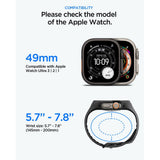 Spigen Liquid Air Pro & Hærdet Glas Til Apple Watch Ultra 1 / 2 / 3 / 4 (49 Mm) Sort