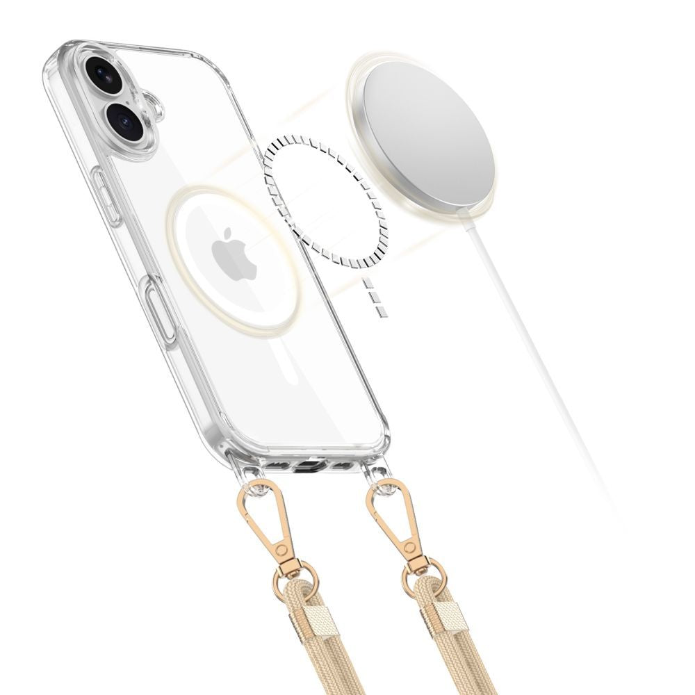 Tech Protect Flexair Kæde Magsafe Iphone 16 E / 17 E Sort & Taupe