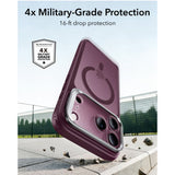 Esr Classic Hybrid Støtte Magsafe Iphone 17 Pro / 18 Pro Frosted Deep Burgundy