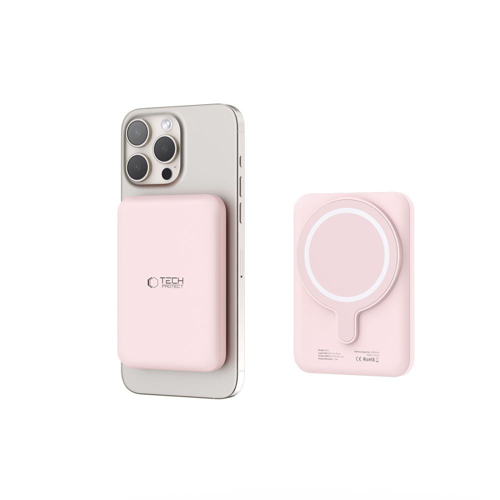 Tech Protect Pb10 Lifemag Magsafe Powerbank 5000m Ah Lyserød