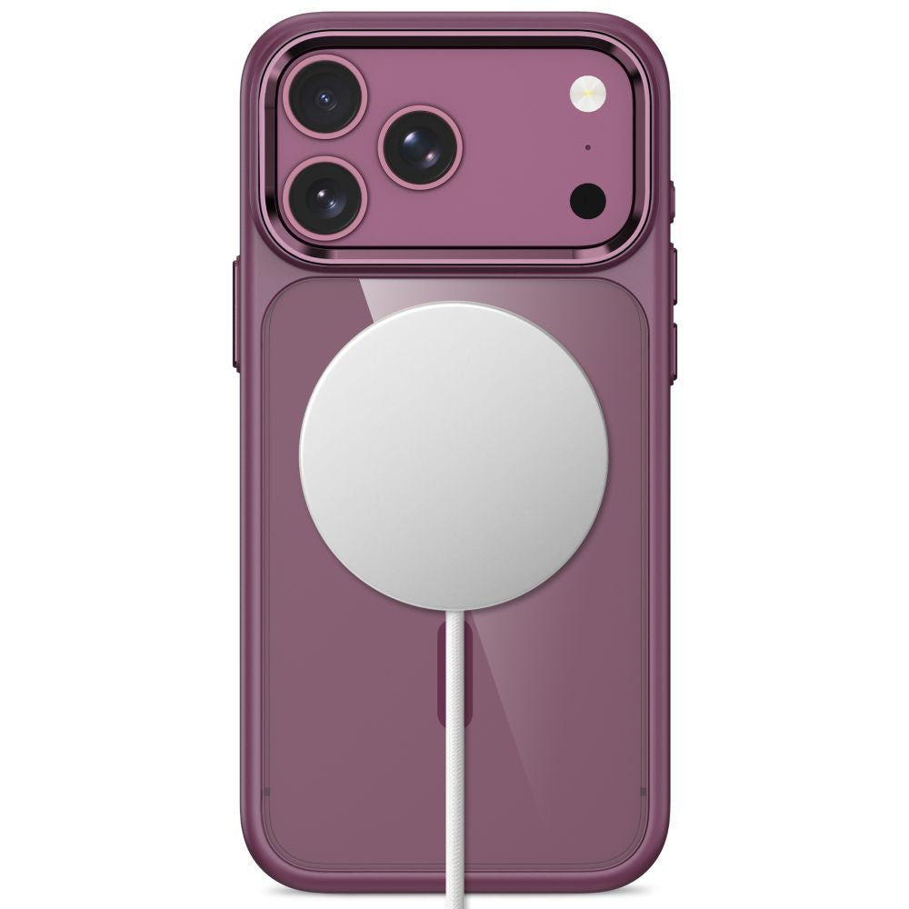 Tech Protect Magmat Magsafe Cc Iphone 17 Pro Max / 18 Pro Max Burgundy/Clear