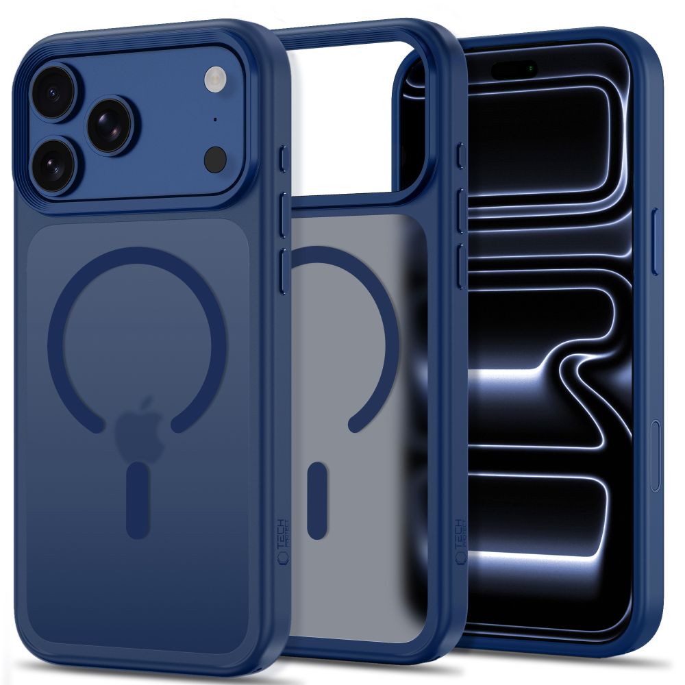 Tech Protect Magmat Magsafe Cc Iphone 17 Pro / 18 Pro Mat Dyb Blå
