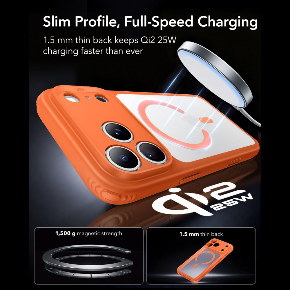 Esr Classic Hybrid Magsafe Iphone 17 Pro Max / 18 Pro Max Frosted Orange