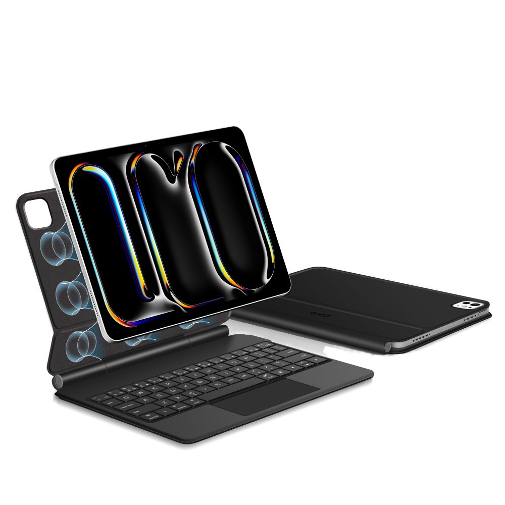Tech Protect Smartcase Magnetisk + Tastatur Ipad Pro 13” 7/8 2024 2025 Sort