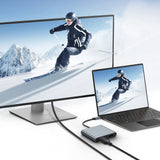 Tech Protect Hb08 Hub Adapter 4 I 1 Type C + Usb 2.0 + 2 X Hdmi 4 K 60 Hz Spacegrå
