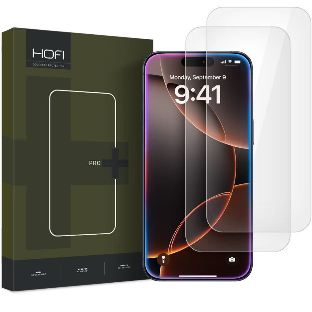 Hærdet Glas Hofi Glass Pro+ 2 Pack Iphone 16 Pro Max / 17 Pro Max Clear