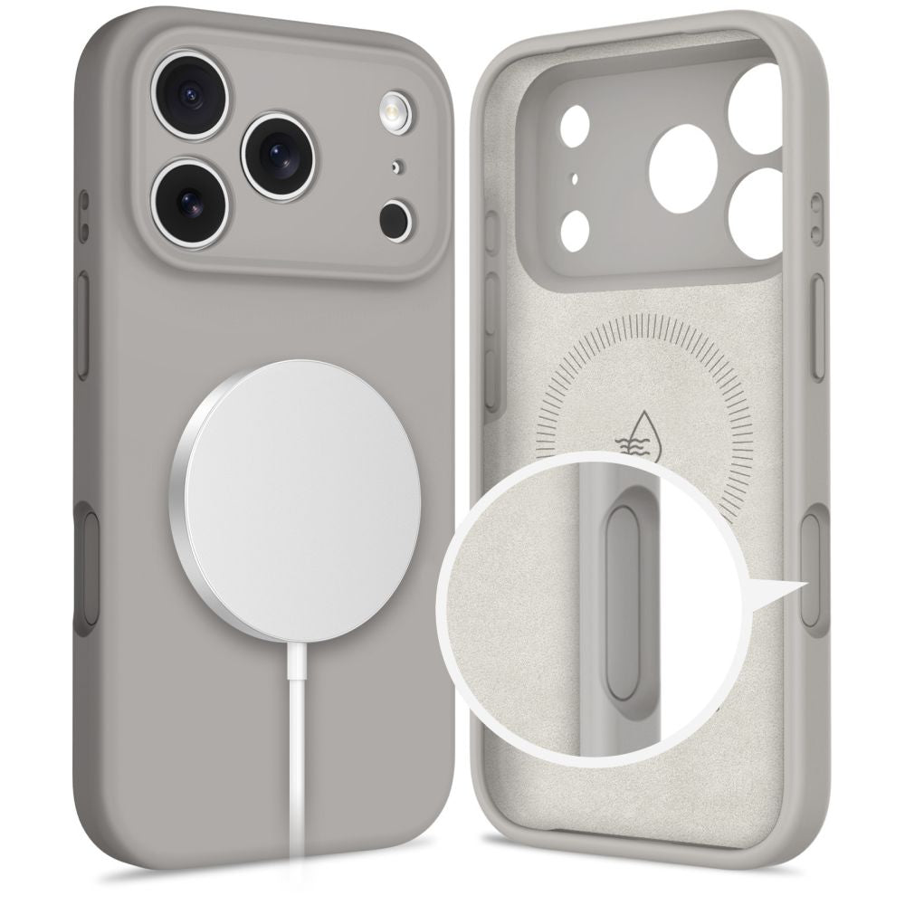 Tech Protect Silikone Magsafe Iphone 17 Pro Stengrå