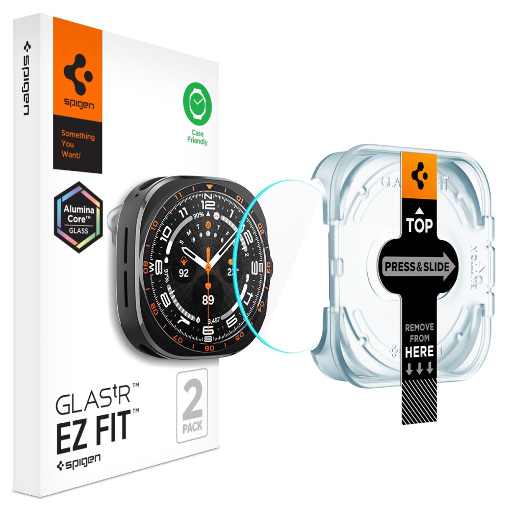 Hærdet Glas Spigen Glas.Tr Ez Fit Ac 2 Pack Samsung Galaxy Watch Ultra 2 2026 (47 Mm) Klar
