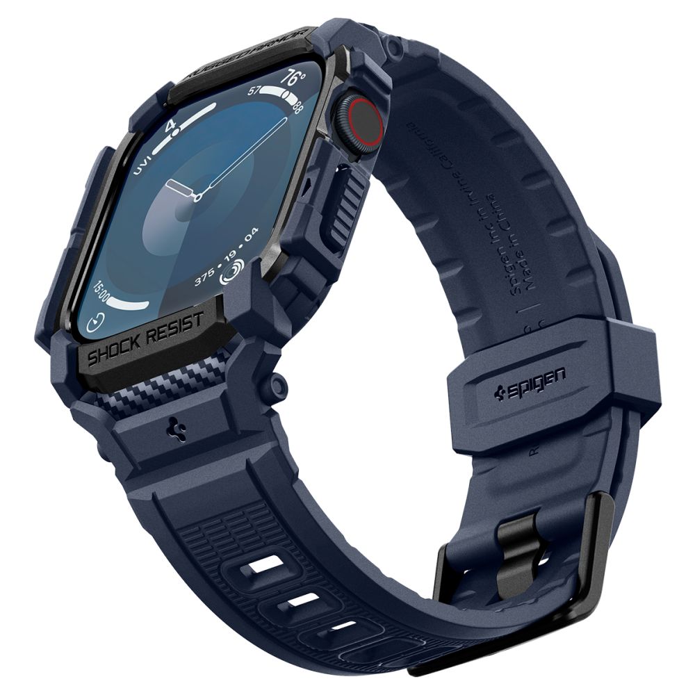 Spigen Rugged Armor ”Pro” Apple Watch 10/11 (46 Mm) Marineblå