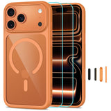 Tech Protect Magone Magsafe Cc + Glas 2 Pak Iphone 17 Pro Max / 18 Pro Max Cosmic Orange/Klar