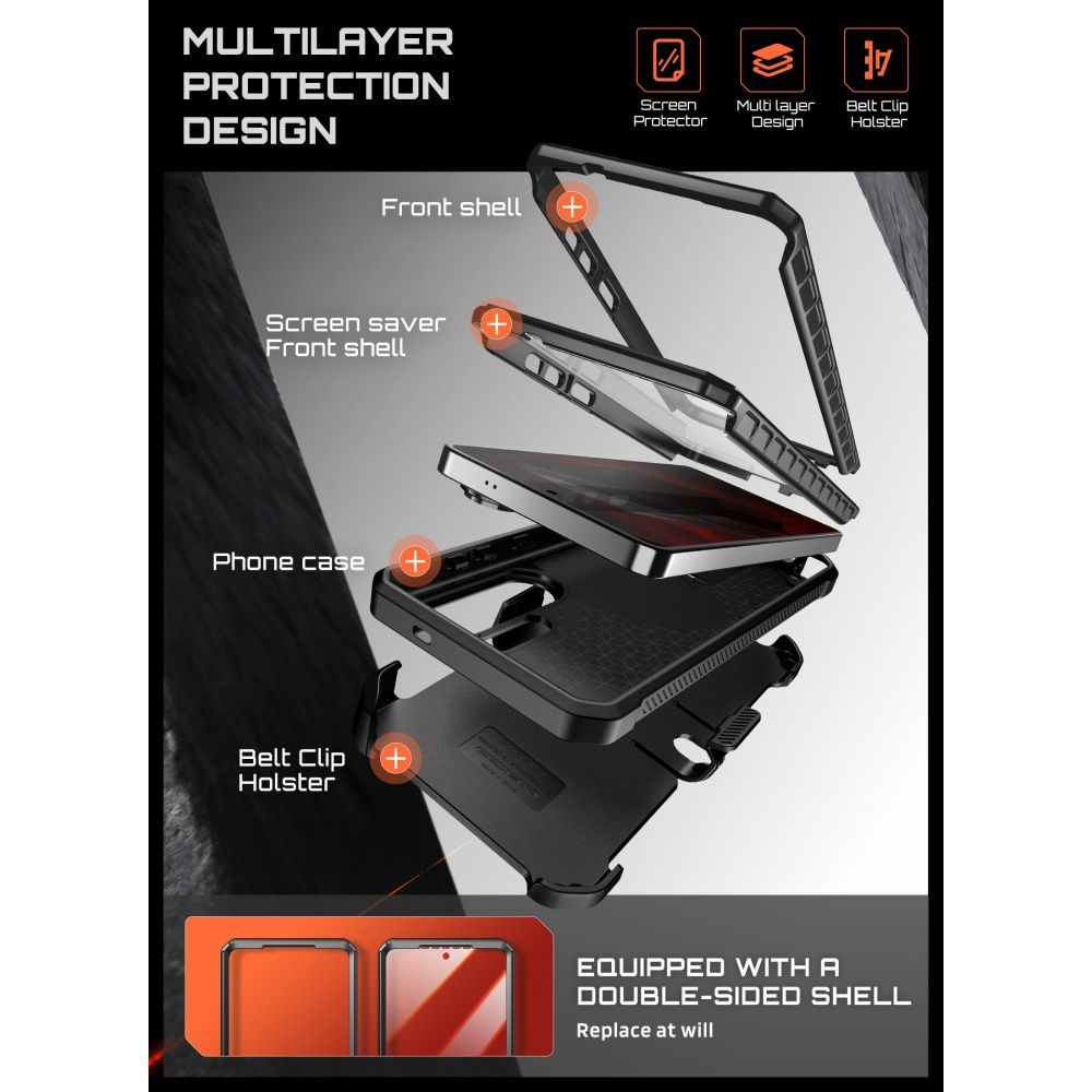 Supcase Unicorn Beetle Pro Mag Magsafe 2 Sæt Galaxy S26 Ultra Sort