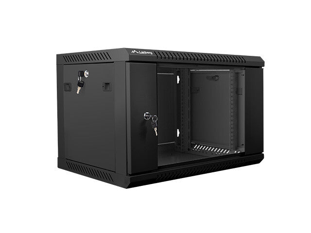 Lanberg WF01-6406-10B rack cabinet 6U Wall mounted rack Black