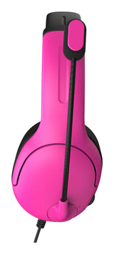 PDP Nebula Headset Ledningsført Spil Sort, Lyserød