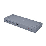 i-tec CADUAL4KDOCK dockingstation Ledningsført USB 3.2 Gen 1 (3.1 Gen 1) Type-C Sort, Turkis