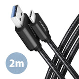 Axagon BUCM3-AM20AB USB-kabel USB 3.2 Gen 1 (3.1 Gen 1) 2 m USB C USB A 5 Gbit/sek. Sort