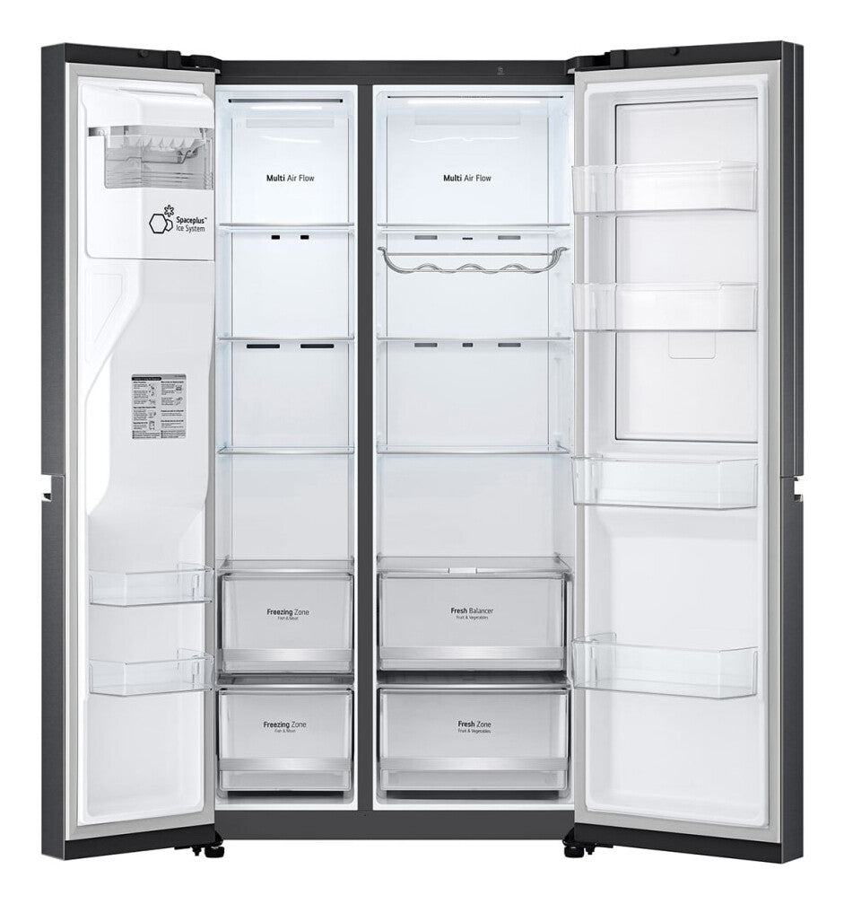 LG GSJV70MCLE side-by-side køle-fryseskab Fritstående 635 L Sort