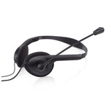 Omega FIS1020 Hovedtelefoner Ledningsført Headset Kontor/Callcenter Sort