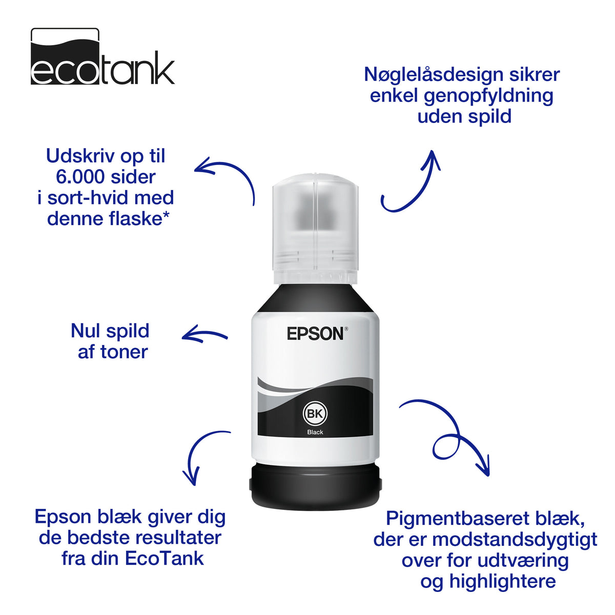 Epson 111 EcoTank sort pigment blækbeholder