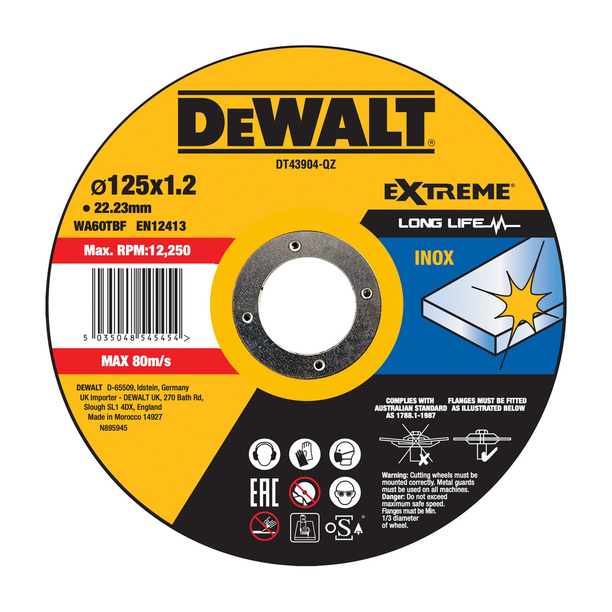 DeWALT DT43904-QZ tilbehør vinkelsliber Skæreskive