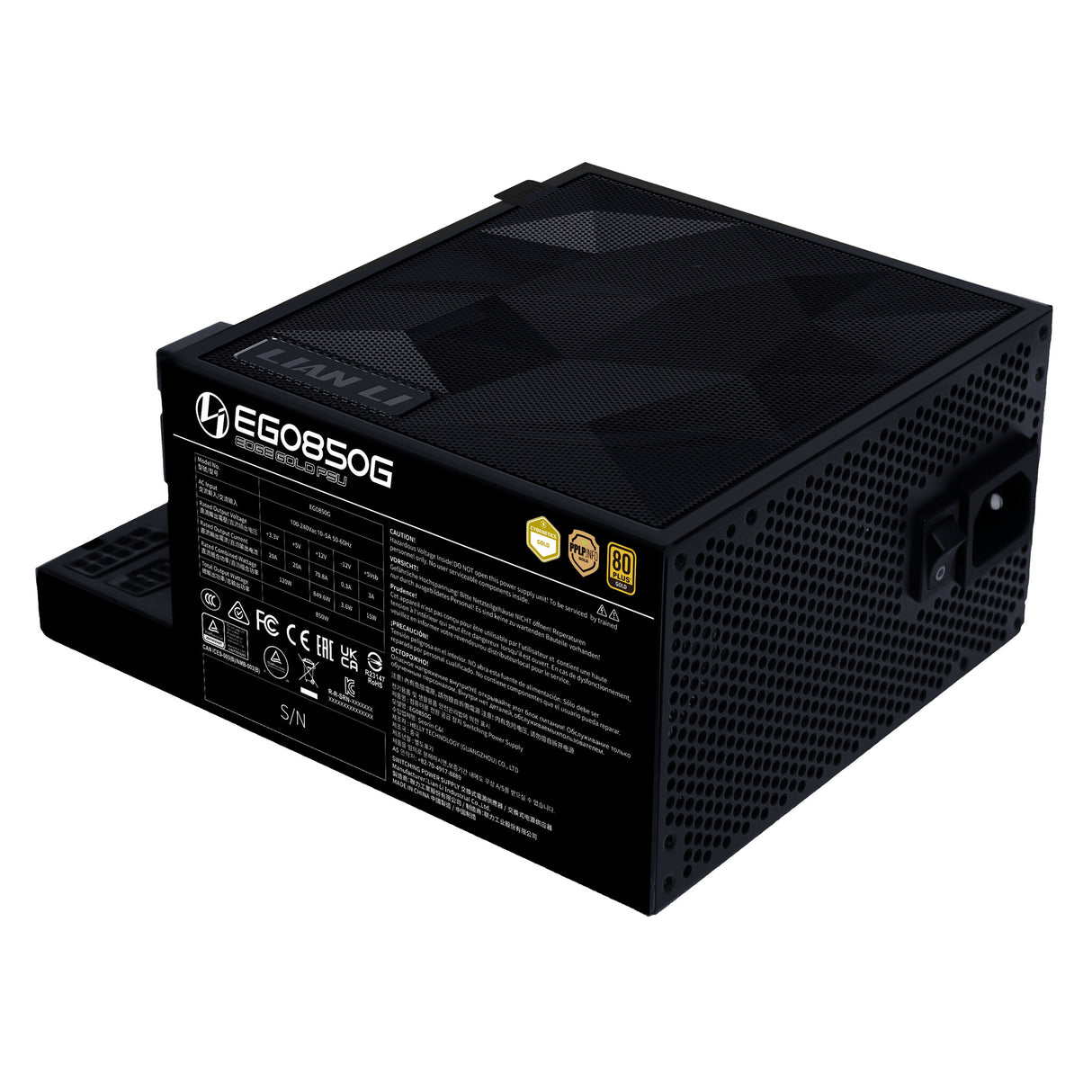 Lian Li EG0850G enhed til strømforsyning 850 W 24-pin ATX SFX Sort