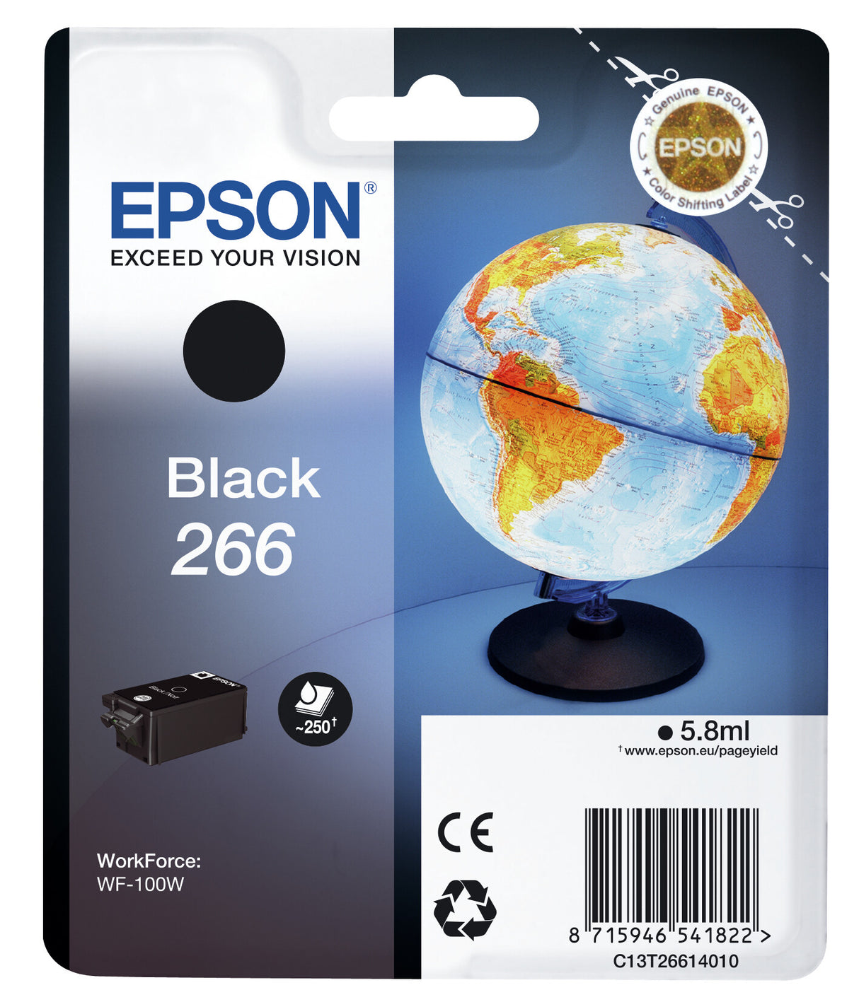 Epson Globe 266 globus enkeltpakke sort blæk