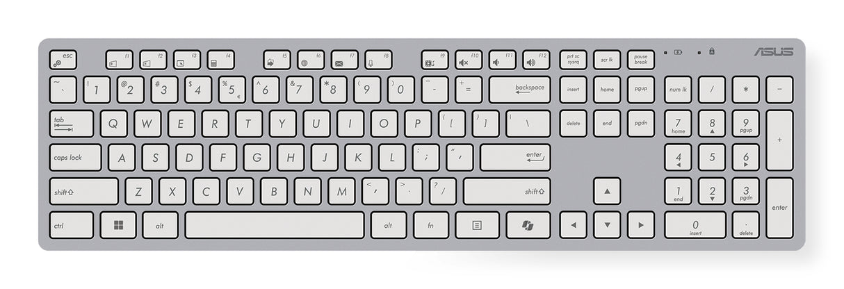 ASUS W5000 Wireless Keyboard and Mouse Set tastatur Mus inkluderet Universel RF trådløst Hvid