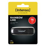 Intenso Rainbow Line USB-nøgle 16 GB USB Type-A 2.0 Sort