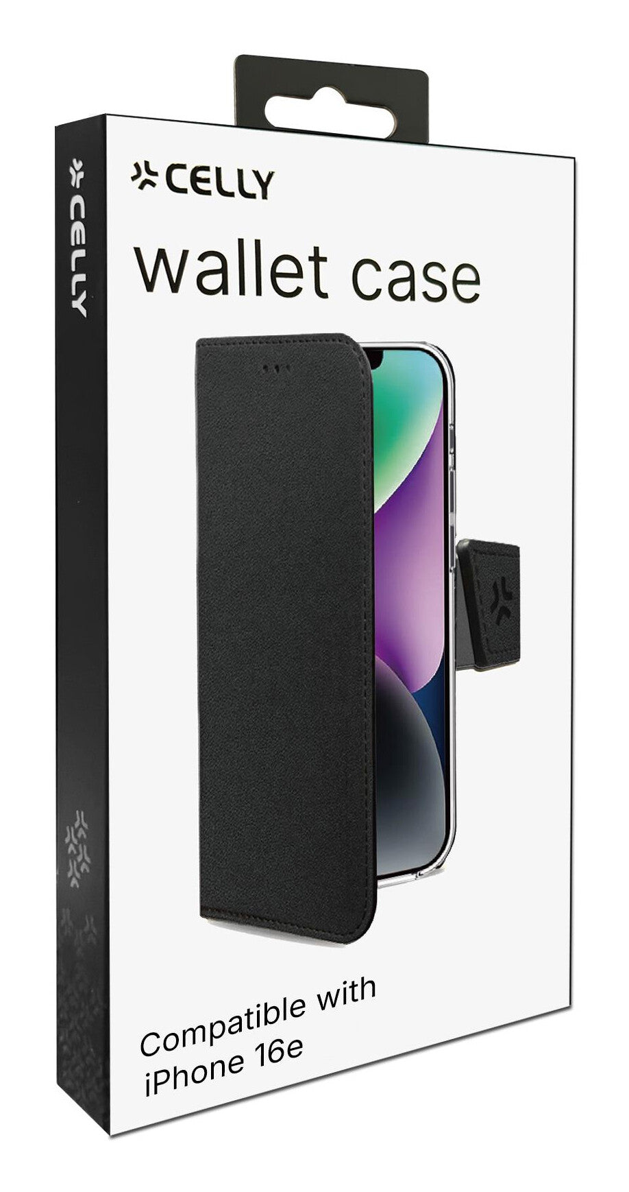 Celly WALLY mobiltelefon etui 15,5 cm (6.1") Tegnebogsetui Sort
