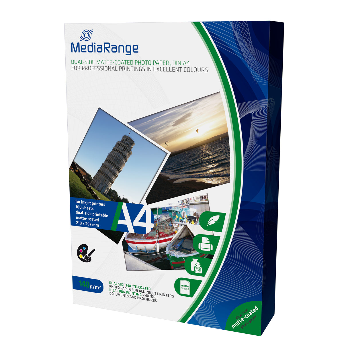 MediaRange Fotopapir A4 (210 x 297 mm) 100ark MRINK111