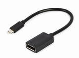 Gembird A-CM-DPF-02 videokabel adapter 0,15 m USB Type-C DisplayPort Sort