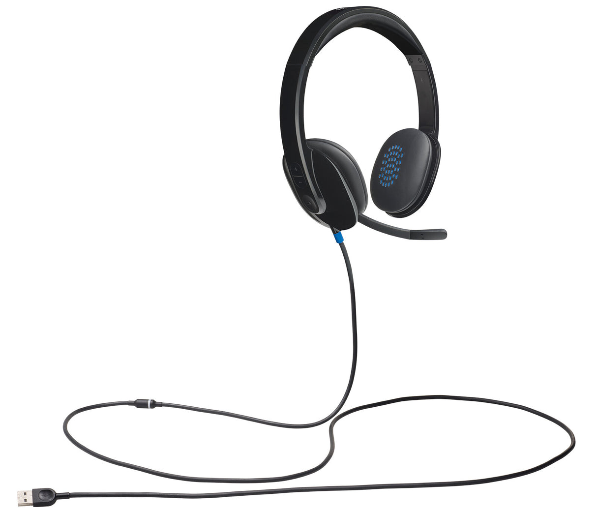 Logitech 981-000480 hovedtelefoner/headset Ledningsført Kontor/Callcenter USB Type-A Sort