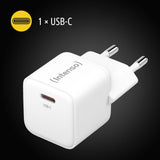 Intenso POWER ADAPTER USB-C GAN/7803022 Universel Hvid Vekselstrøm Hurtig opladning Indendørs