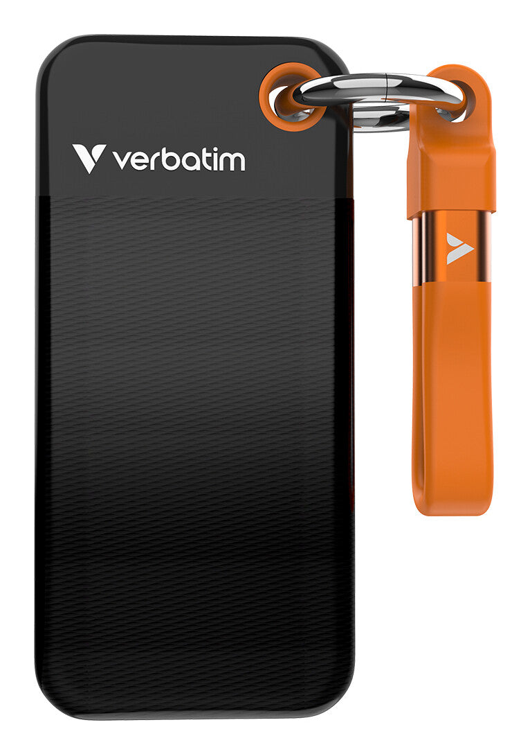 Verbatim Pocket SSD 1 TB USB Type-C 3.2 Gen 2 (3.1 Gen 2) Sort, Orange