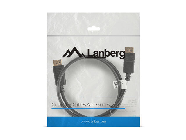 Lanberg CA-DPDP-10CC-0010-BK DisplayPort kabel 1 m Sort