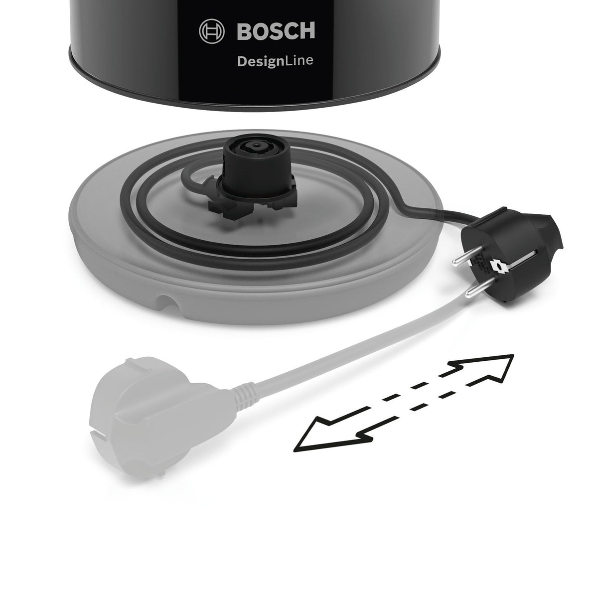 Bosch TWK3P423 elkedel 1,7 L 2400 W Sort
