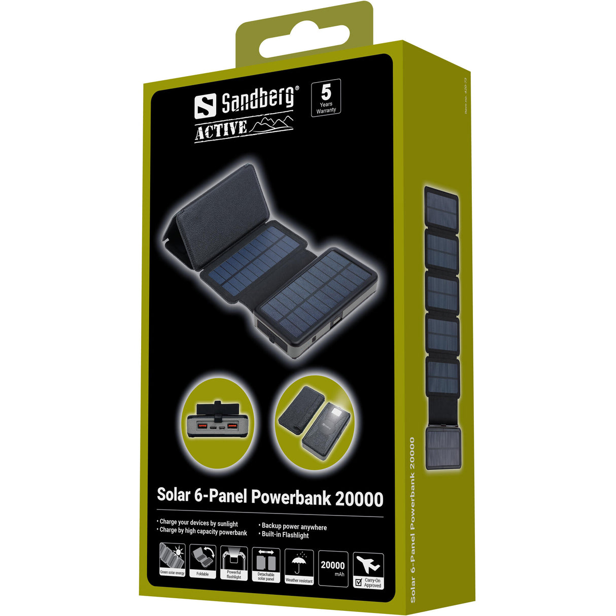 Sandberg 420-73 powerbank Lithium polymer (LiPo) 20000 mAh Sort