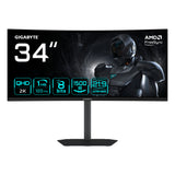 GIGABYTE GS34WQCA EK computerskærm 86,4 cm (34") 3440 x 1440 pixel Wide Quad HD LCD Sort