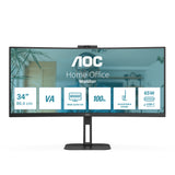 AOC V5 CU34V5CW LED display 86,4 cm (34") 3440 x 1440 pixel Wide Quad HD Sort