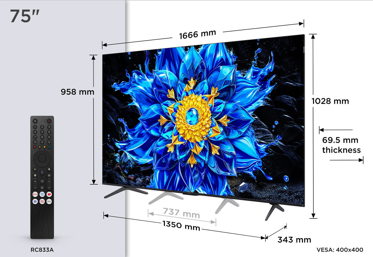 TCL 75P8L QLED Google TV