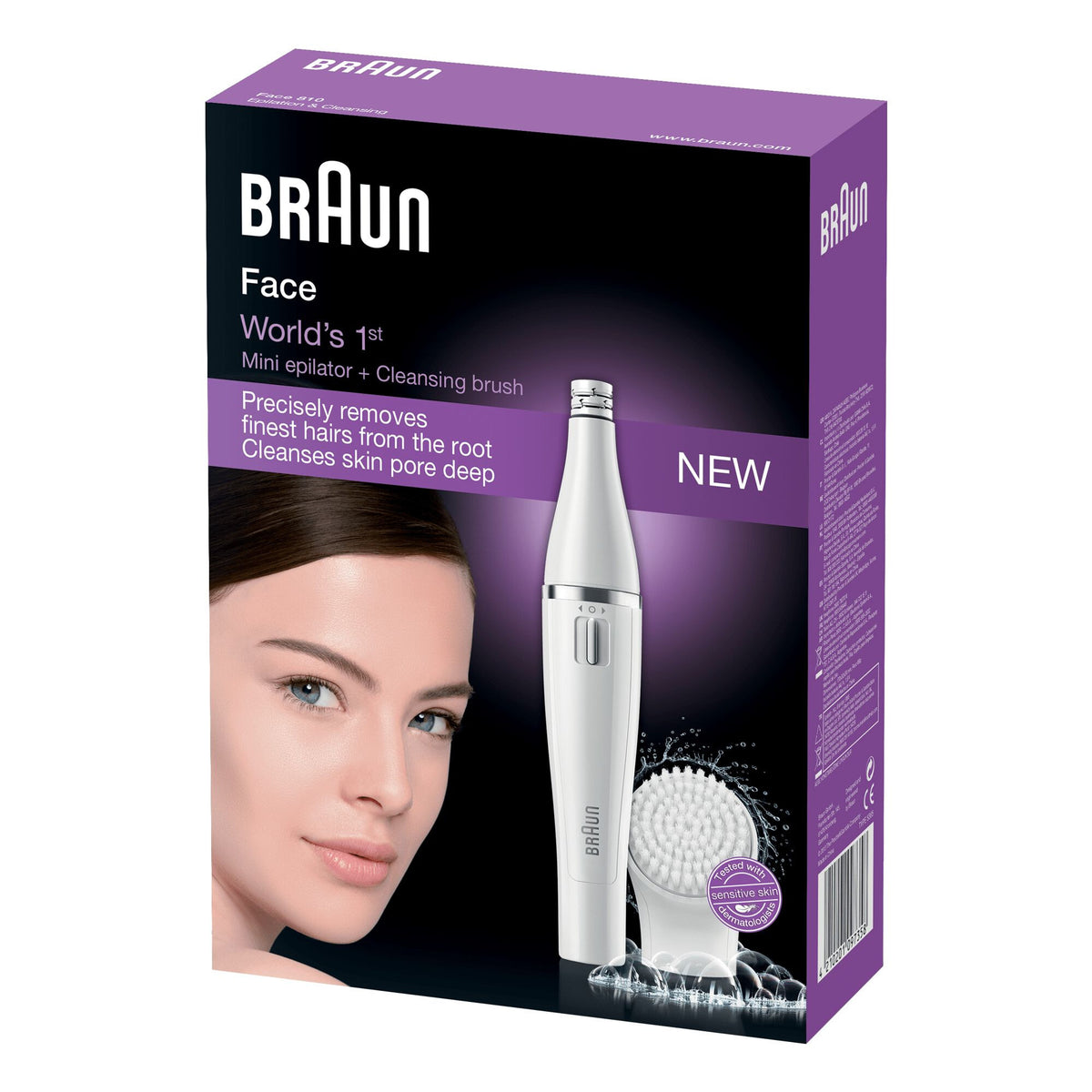 Braun FaceSpa Face 810 10 pincetter Hvid