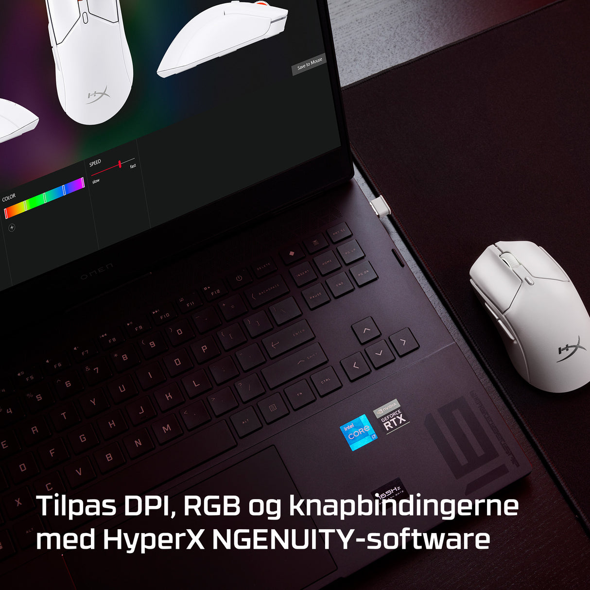 HyperX Pulsefire Haste 2 Mini Optisk Trådløs Kablet Hvid