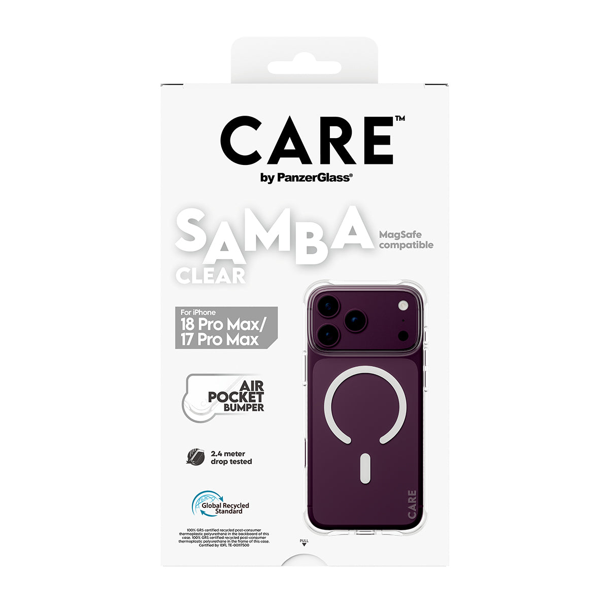 CARE by PanzerGlass Samba Beskyttelsescover Termoplastisk polyuretan (TPU) Apple iPhone 17 Pro Max, 18 Pro Max