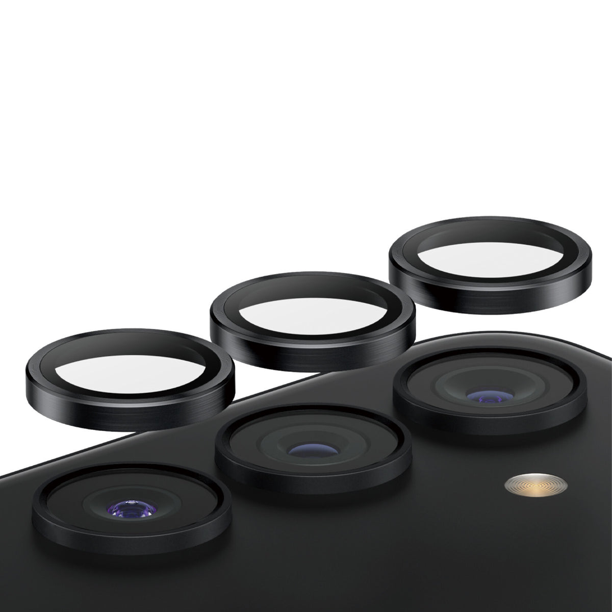 PanzerGlass ® Hoops® Kameralinsebeskytter Sort Samsung Galaxy S24 | S23 | S23+